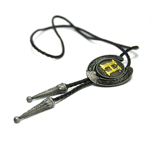 Галстук боло Gofin с буквой Н BOLO-52093