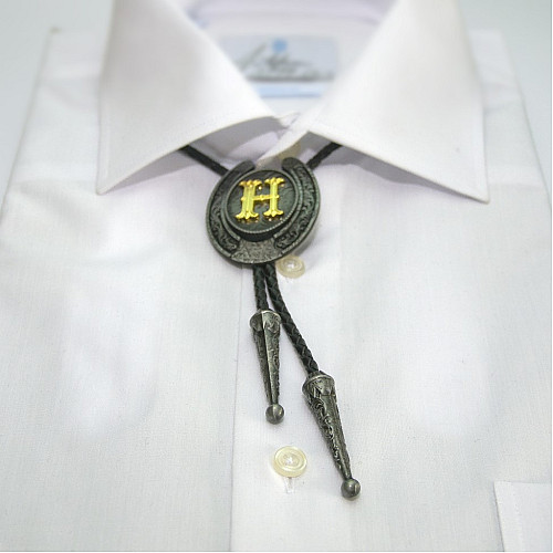 Галстук боло Gofin с буквой Н BOLO-52093