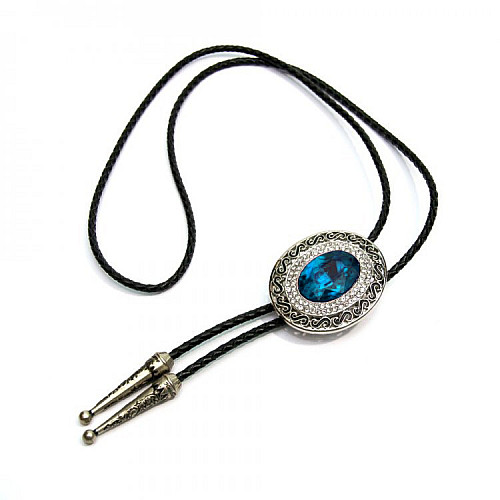 Галстук боло Gofin овальный с бирюзовым камнем BOLO-52098