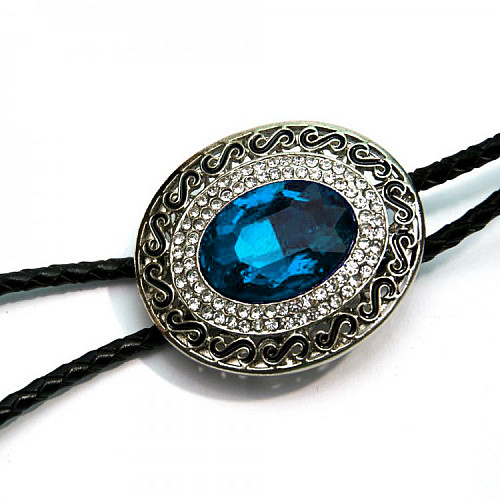 Галстук боло Gofin овальный с бирюзовым камнем BOLO-52098