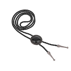 Кругла краватка боло Gofin з чорним каменем BOLO-52100