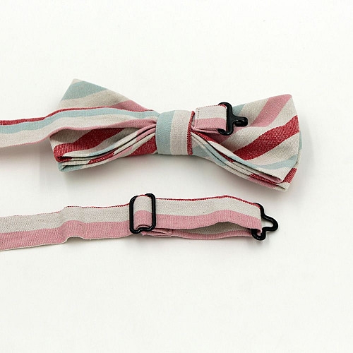 Набор цветной, бабочка с платком в полоски BPL-0806