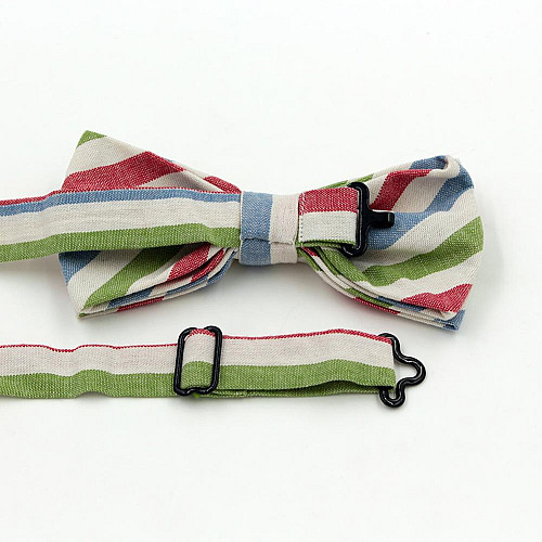 Цветной набор, бабочка с платком в полоску BPL-0807