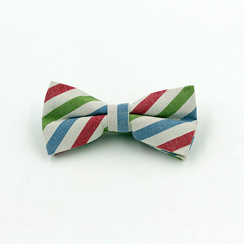 Цветной набор, бабочка с платком в полоску BPL-0807