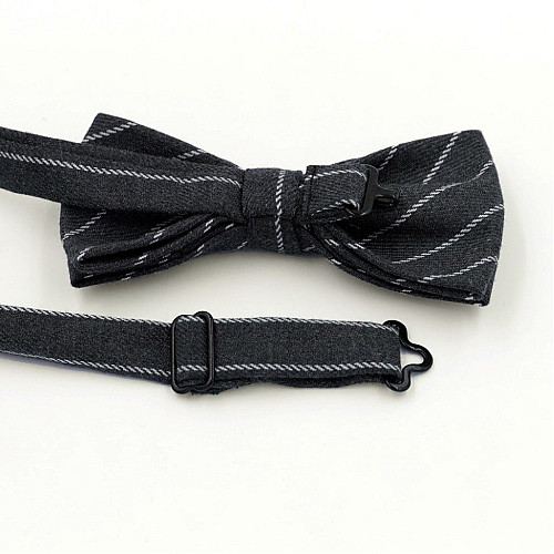 Набір сірий, метелик і хустинка в білу смужку BPL-0815