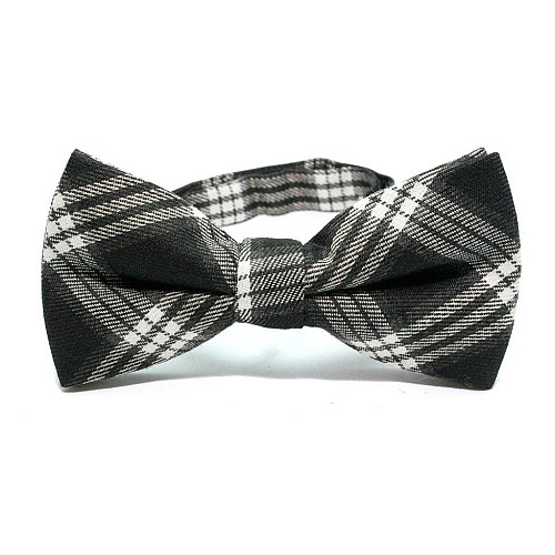 Набір чорний метелик і хустинка в білу клітку BPL-0843