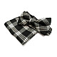 Набір чорний метелик і хустинка в білу клітку BPL-0843