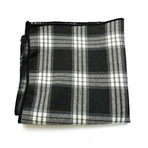 Набір чорний метелик і хустинка в білу клітку BPL-0843