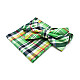 Набор ярко-зеленый платок и бабочка в клетку BPL-0850