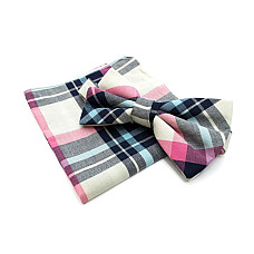 Набор в клетку платок и бабочка BPL-0855