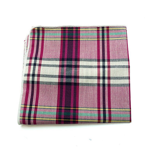 Набор розовый в клетку платок и бабочка BPL-0857