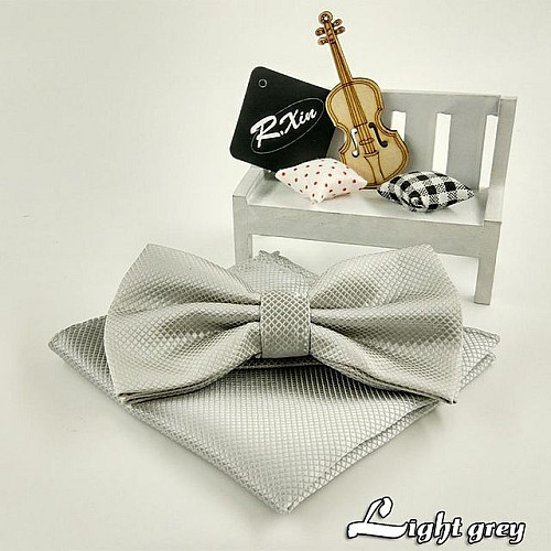 Набір світло-сірий хустинка і метелик BPLH-0865