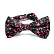 Галстук бабочка черная с розовыми звездочками BTM-1314