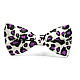 Галстук бабочка белая в леопардовую расцветку BTM-1316