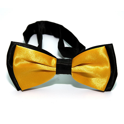 Галстук бабочка двухслойная Желтая BTN-0013