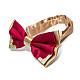 Краватка метелик фуксія двошаровий з металевими кутами Bj-7711