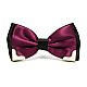 Краватка метелик двошаровий баклажановий з металевими кутами Bj-7718