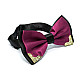 Краватка метелик двошаровий баклажановий з металевими кутами Bj-7718