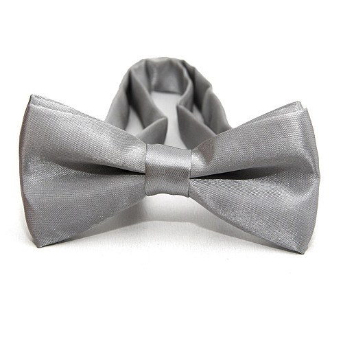 Детская светло-серая галстук бабочка Gofin глянцевая DDB-29009