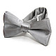 Детская светло-серая галстук бабочка Gofin глянцевая DDB-29009