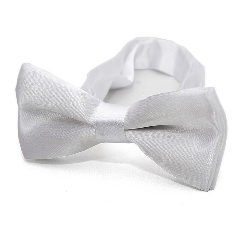 Детская белая галстук бабочка Gofin глянцевая DDB-29023