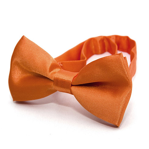 Детская оранжевая галстук-бабочка Gofin глянцевая DDB-29036