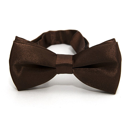 Дитячий темно-коричневий краватка-метелик Gofin глянцевий DDB-29038