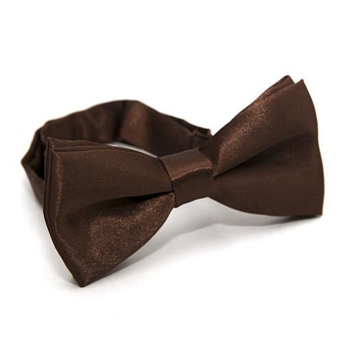 Дитячий темно-коричневий краватка-метелик Gofin глянцевий DDB-29038