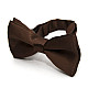 Дитячий темно-коричневий краватка-метелик Gofin глянцевий DDB-29038