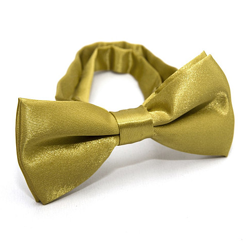 Детская золотистая галстук-бабочка Gofin глянцевая DDB-29039
