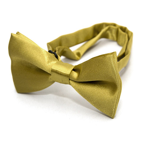 Детская золотистая галстук-бабочка Gofin глянцевая DDB-29039