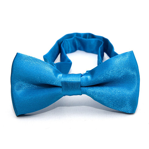 Детская голубая галстук-бабочка Gofin глянцевая DDB-29043
