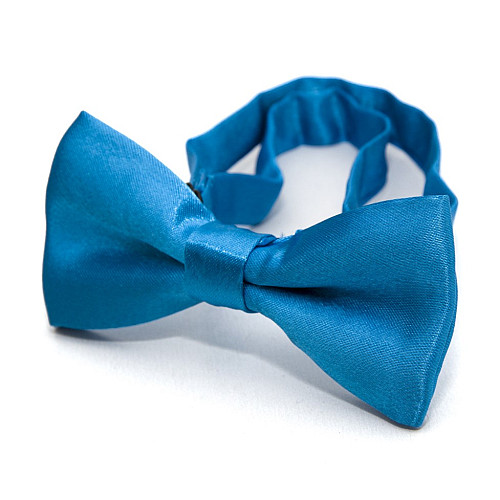 Детская голубая галстук-бабочка Gofin глянцевая DDB-29043