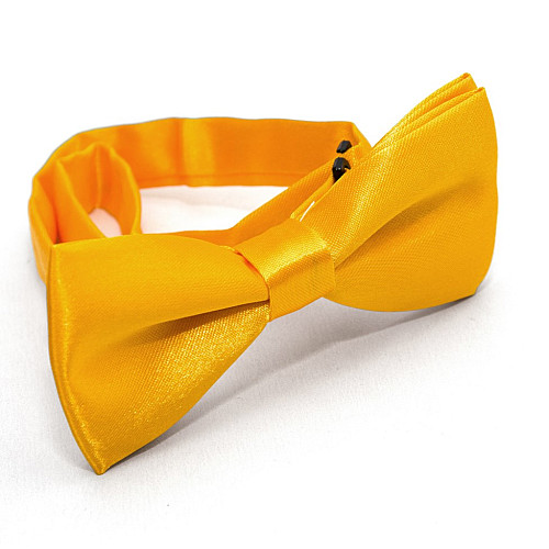 Детская желтая галстук-бабочка Gofin глянцевая DDB-29044