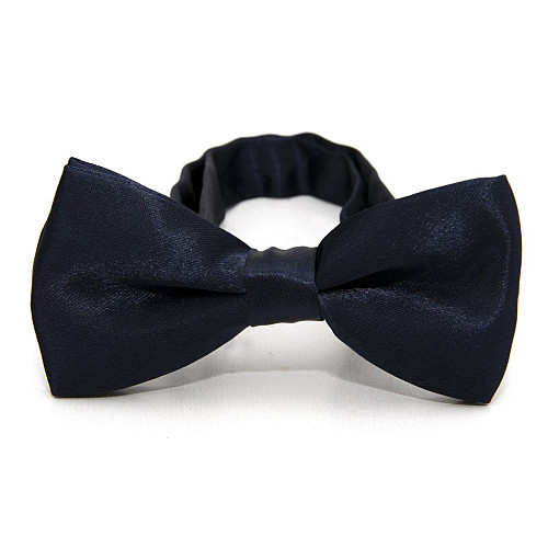 Детская темно-синяя галстук-бабочка Gofin глянцевая DDB-29045