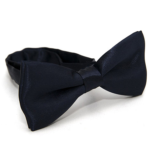 Детская темно-синяя галстук-бабочка Gofin глянцевая DDB-29045