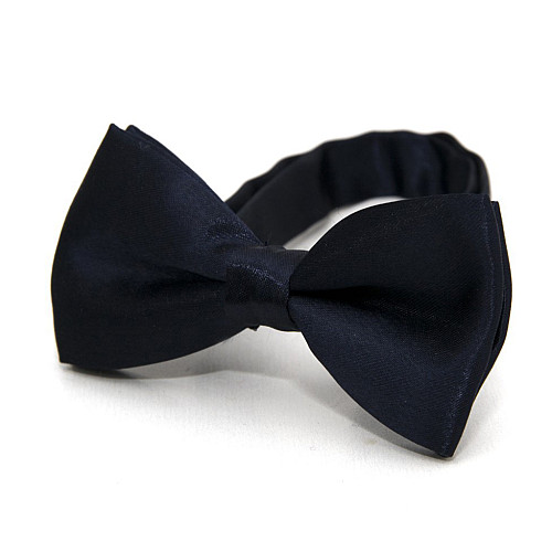 Детская темно-синяя галстук-бабочка Gofin глянцевая DDB-29045