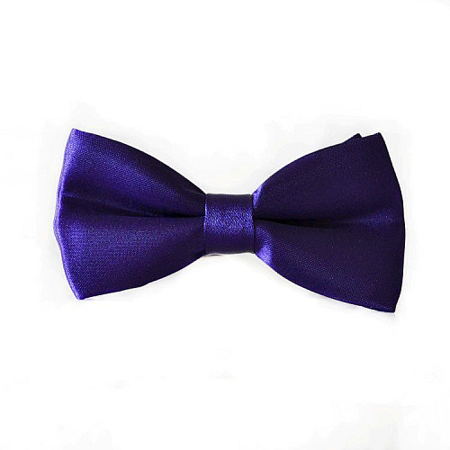 Детская галстук бабочка темно-фиолетовая глянцевая DDB-007