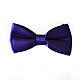 Детская галстук бабочка темно-фиолетовая глянцевая DDB-007