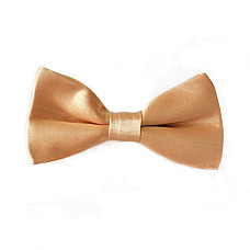 Детская галстук бабочка Gofin бежевая глянцевая DDB-014