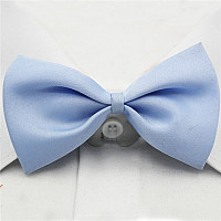 Краватка метелик дитячий однослойний блакитний DOS-0228