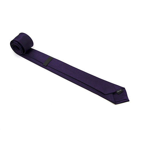 Галстук Gofin узкий темно-фиолетовый однотонный FGN-14