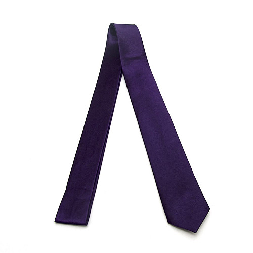 Галстук Gofin узкий темно-фиолетовый однотонный FGN-14