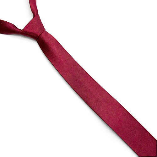 Галстук Gofin узкий Вишневый однотонный FGN-19