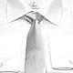 Галстук Gofin узкий светло-серый однотонный FGN-20