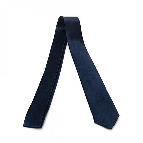 Галстук Gofin узкий темно-синий однотонный FGN-27