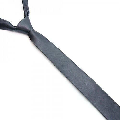 Галстук Gofin узкий темно-серый однотонный FGN-28
