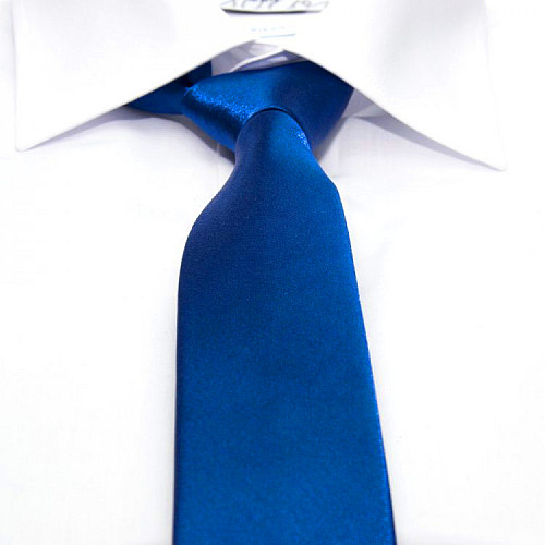Галстук Gofin узкий синий-електрик однотонный FGN-30