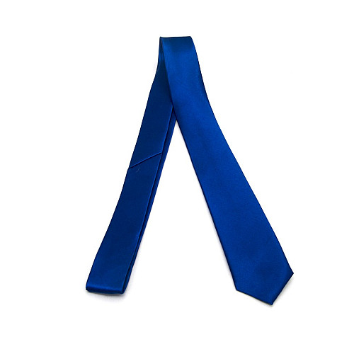 Галстук Gofin узкий синий-електрик однотонный FGN-30