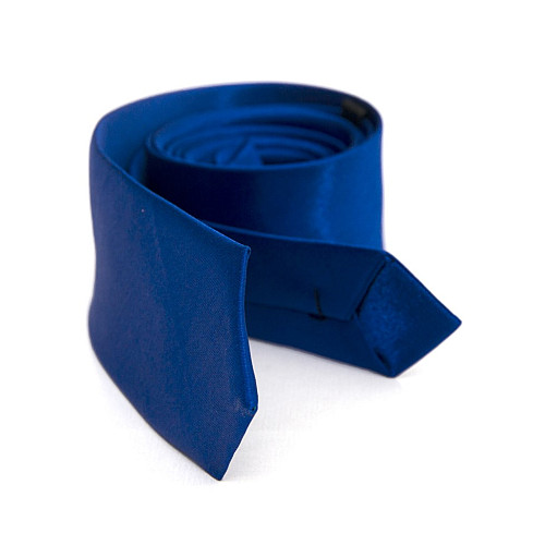 Галстук Gofin узкий синий-електрик однотонный FGN-30